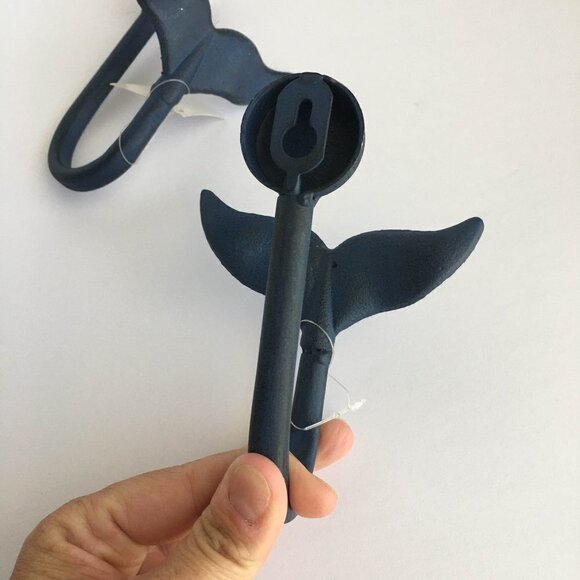 NEW Set of Two Blue Whale Tail Wall Hooks - Picture 4 of 6